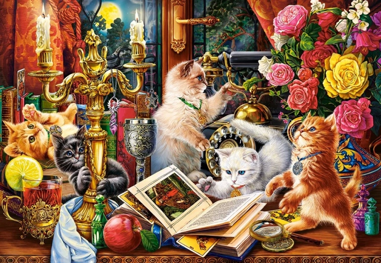 Puzzle 1000 elementów Magiczne kocięta