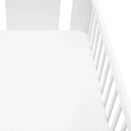 Jersey prześcieradło do łóżeczka new baby 120 × 60 białe