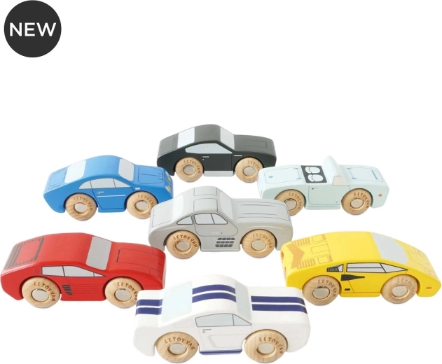 Zestaw drewnianych sportowych autek Le Toy Van