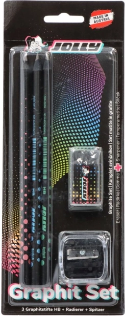 Zestaw ołówków, gumka i temperówka 3 w 1 Jolly Next Gen