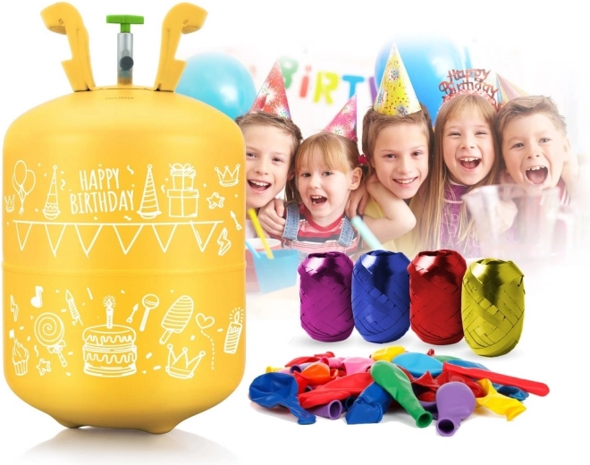Wszystko w jednym: hel, balony i wstążka