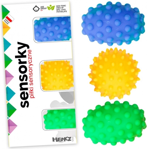Sensoryczne piłeczki 3 szt. w pudełku