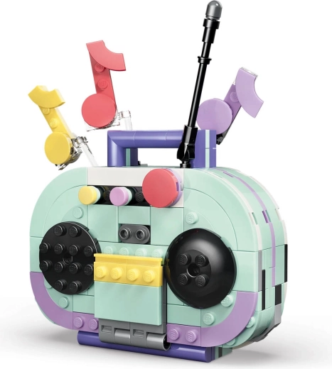 Retro boombox i gramofon