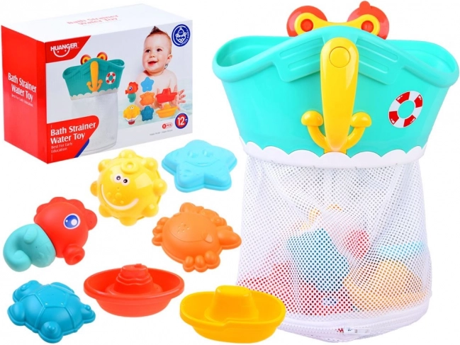 Organizer zabawek do łazienki w kształcie łódki