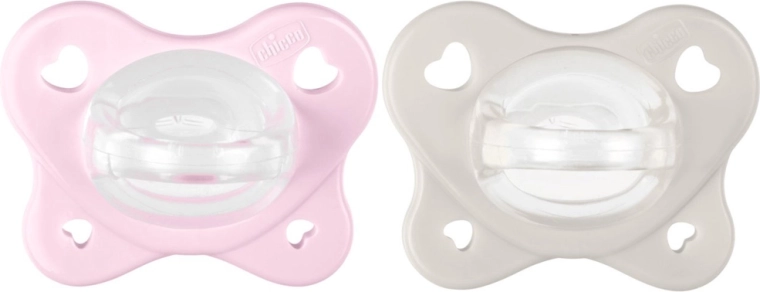 Chicco smoczki PhysioForma Dual Soft różowe 2–6 m (2 szt.)