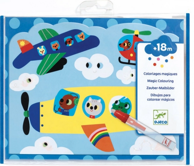 DJECO wodne kolorowanki transport powietrzny