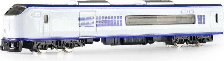 Metalowa mini lokomotywa 1:48, biała, 15 cm