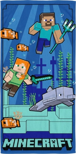 Szybkoschnący ręcznik dziecięcy Minecraft – podwodna przygoda