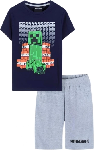Piżama Minecraft w kolorze ciemnoniebiesko-szarym