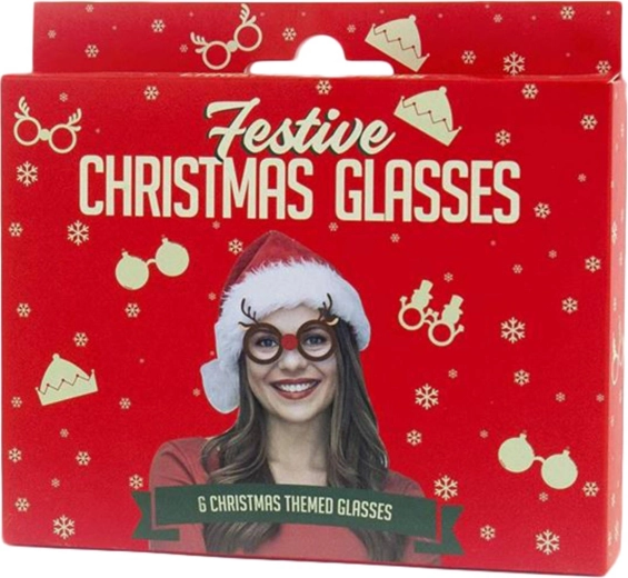Gift Republic świąteczne okulary karnawałowe – zestaw 6 sztuk
