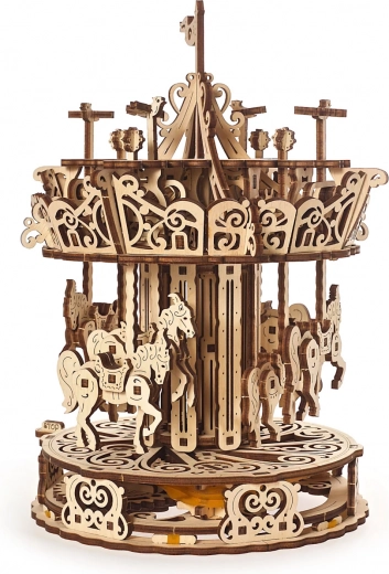 Drewniana mechaniczna karuzela UGEARS puzzle 3D