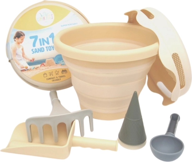 Compactoys składany zestaw do piasku 7w1 beżowy