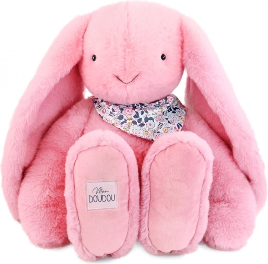 Doudou pluszowy królik z chustką różowy