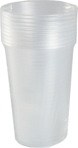 Plastowy kubek 200 ml transparentny, do wielokrotnego użytku (10 szt.)