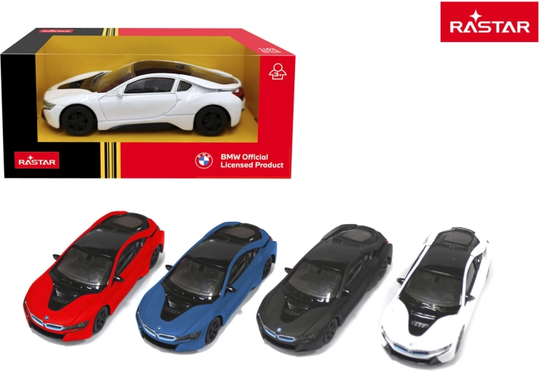 Rastar metalowy model auta BMW i8 1:43 biały