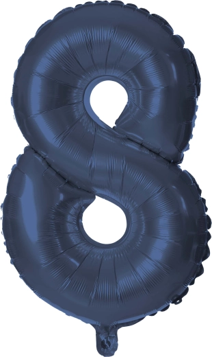 Balon foliowy cyfra 8 niebieski 30 cm TORO