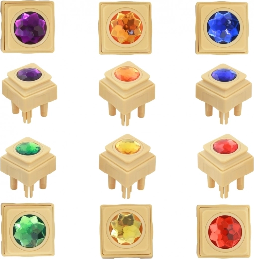 Masterkidz akrylowe kolorowe diamentowe klocki do tablicy STEM, 72 sztuki