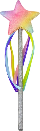 Magiczna różdżka z gwiazdą i wstążkami