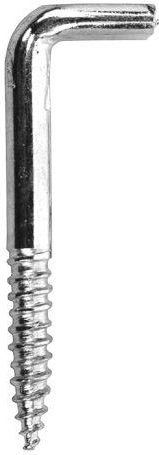 Hak z gwintem z płaskim nacięciem, ocynkowany, 80 mm (100 szt.)