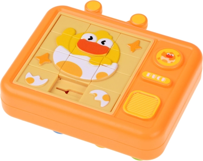 Przesuwane puzzle z motywem kurczątka