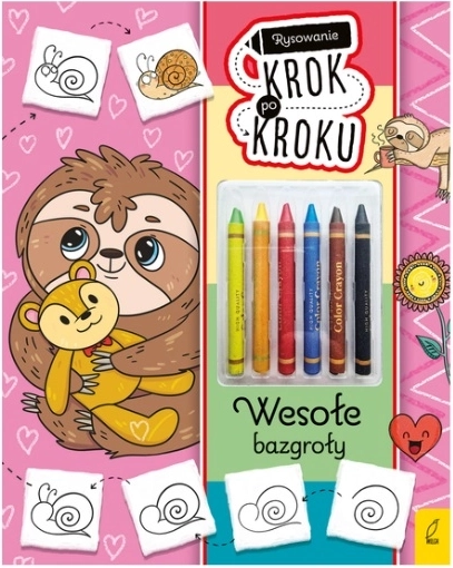 Wesołe bazgroły – rysowanie krok po kroku (zeszyt aktywności z kredkami)