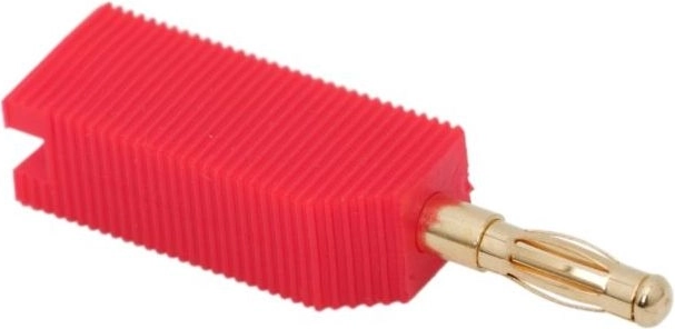 Pozłacane czerwone złącze bananowe do kabli 4 mm
