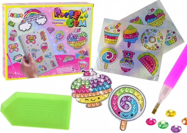 Zestaw do diamentowego malowania – kolorowe naklejki ze słodkościami