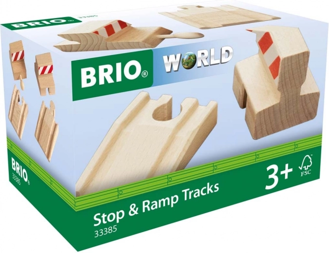 Brio Stop & Ramp Tracks – tory końcowe i rampy do drewnianej kolejki