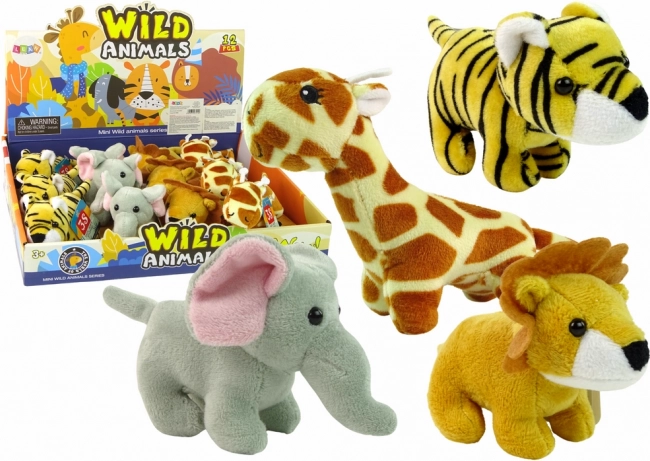 Mini pluszowe zwierzątka Safari, 4 modele