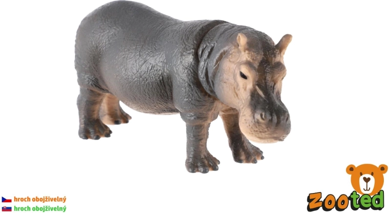 Zooted hipopotam nilowy realistyczna plastikowa figurka 12 cm - 1 sztuka