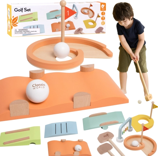 Drewniany minigolf z przeszkodami CLASSIC WORLD