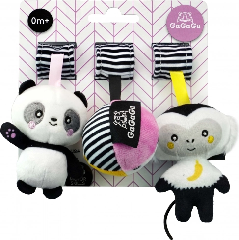 Zawieszana pluszowa zabawka Małpa i Panda GaGaGu