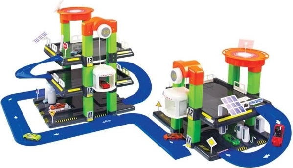 Trzypoziomowy Mega Garaż Mochtoys