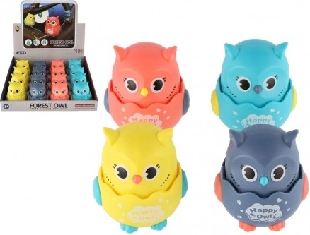 Sovy Happy Owl plastikowe 7x8 cm jeżdżące