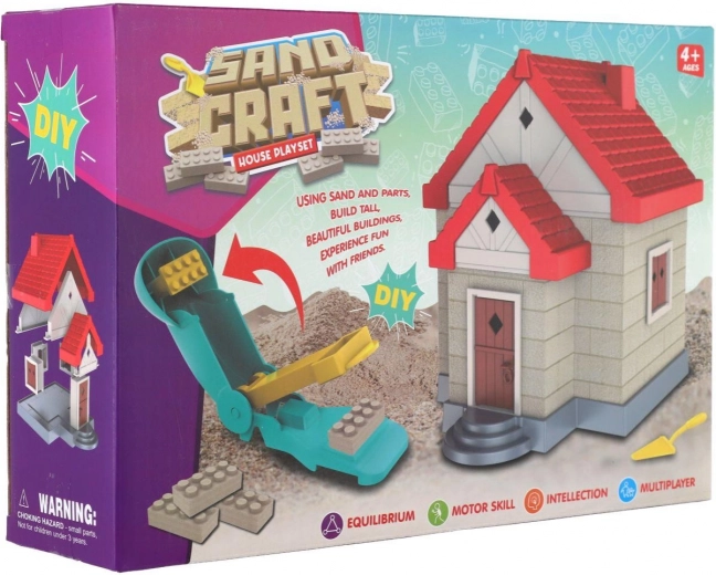 Zestaw do budowy domku z piasku modelującego z akcesoriami