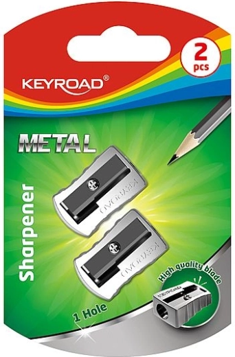 Temperówka KEYROAD metalowa, 2 szt., srebrna