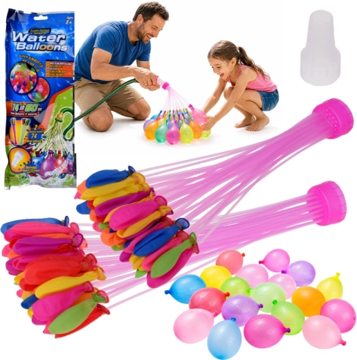 Szybko napełniane balony wodne 74 szt. z adapterem do węża ogrodowego