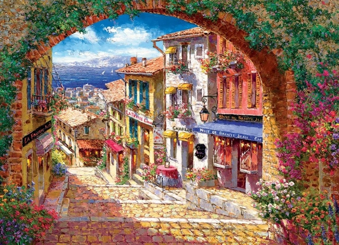 Puzzle COBBLE HILL Sklepiony przejście do Cagne 500 elementów