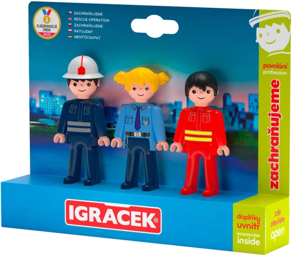 Efko Igráček Trio ratujemy – zestaw figurek przegubowych z akcesoriami