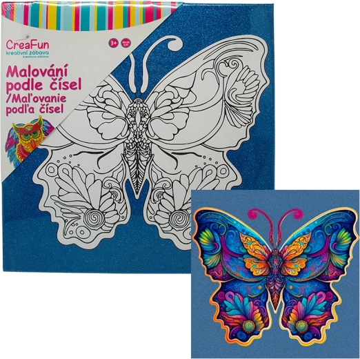 Zestaw do malowania na płótnie – motyl 30 × 30 cm