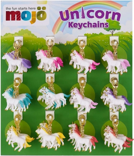 Display 72 breloków do kluczy – jednorożce