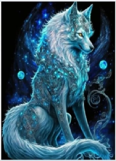 Diamentowe malowanie Magiczna lisica 30 × 40 cm