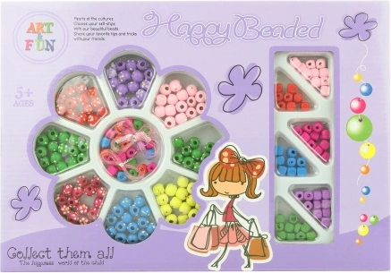 Drewniane koraliki do nawlekania dla dzieci