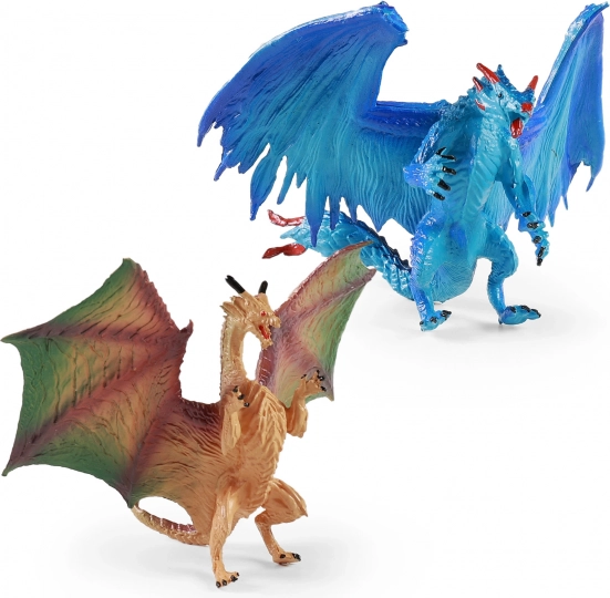 Zestaw dwóch plastikowych smoków 12 cm