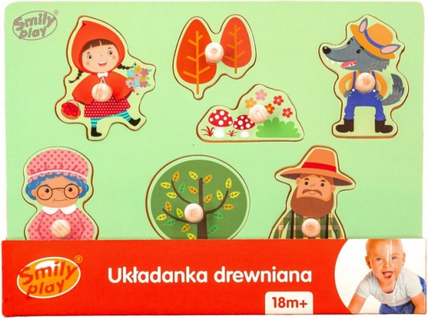 Drewniana układanka Czerwony Kapturek