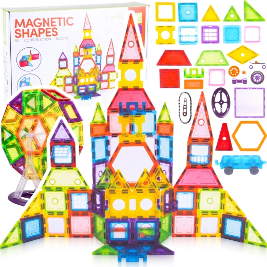 Magnetyczne puzzle konstrukcyjne 130 elementów
