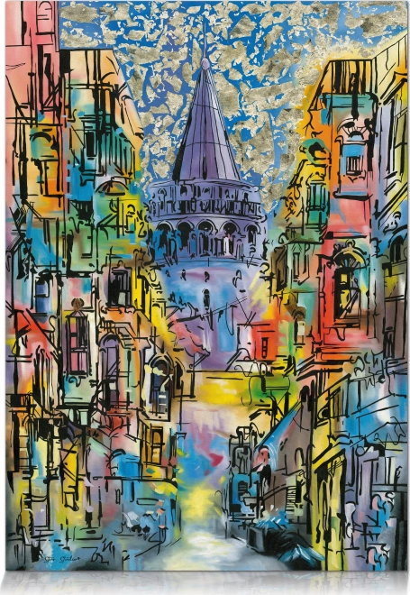 Metaliczne puzzle Wieża Galata 1000 elementów