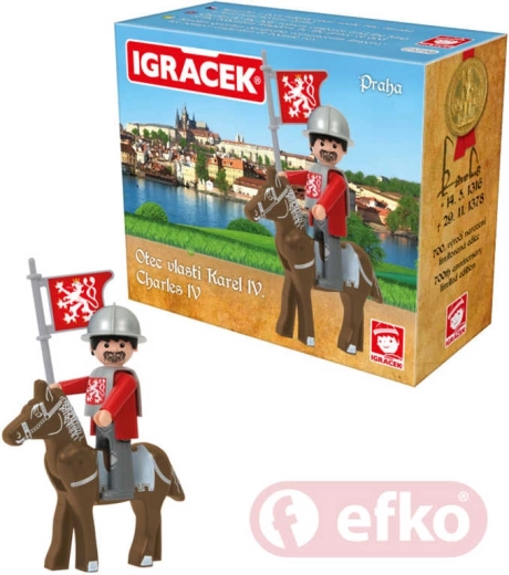 Efko Igráček Karol IV. Praga zestaw z koniem i akcesoriami - 1 szt.