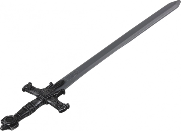 Plastowy wojenny miecz ze zdobioną rękojeścią i efektami dźwiękowymi 80 cm