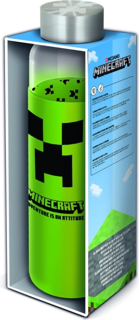 Szklana butelka z pokrowcem MINECRAFT 585 ml
